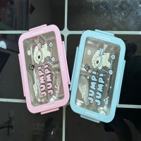 Two-Compartment Stainless Steel Lunch Box