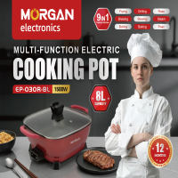 8L Electric cooking pot 8L Red