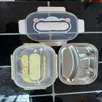 Four Compartment Stainless Steel Lunch Box